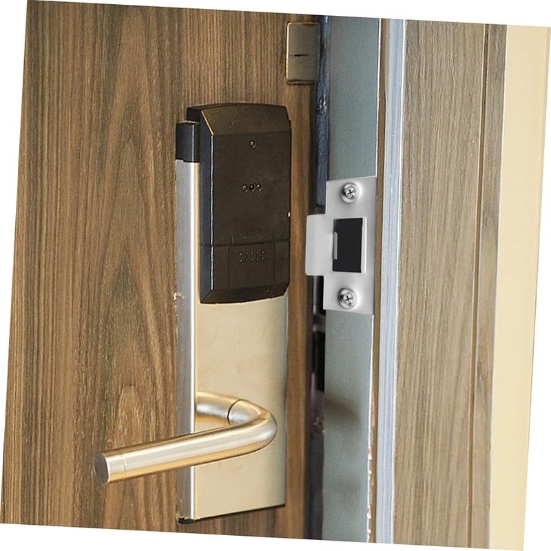 Jojofuny 4 قطع أغطية براغي المزلاج من الفولاذ المقاوم للصدأ تعزيز أمان الباب الأمامي المحسن - Image 4